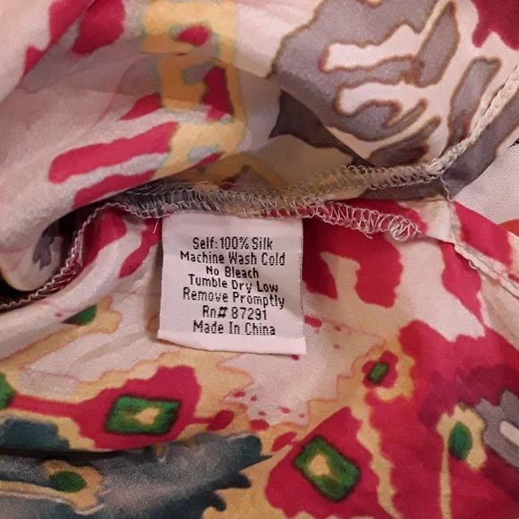 Johnny Was  Silk Tunic Medium - Picture 6 of 9